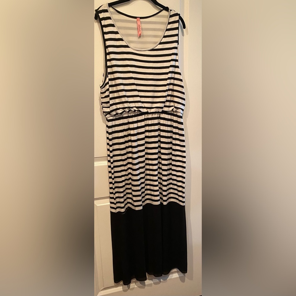 Black and White Striped Dress